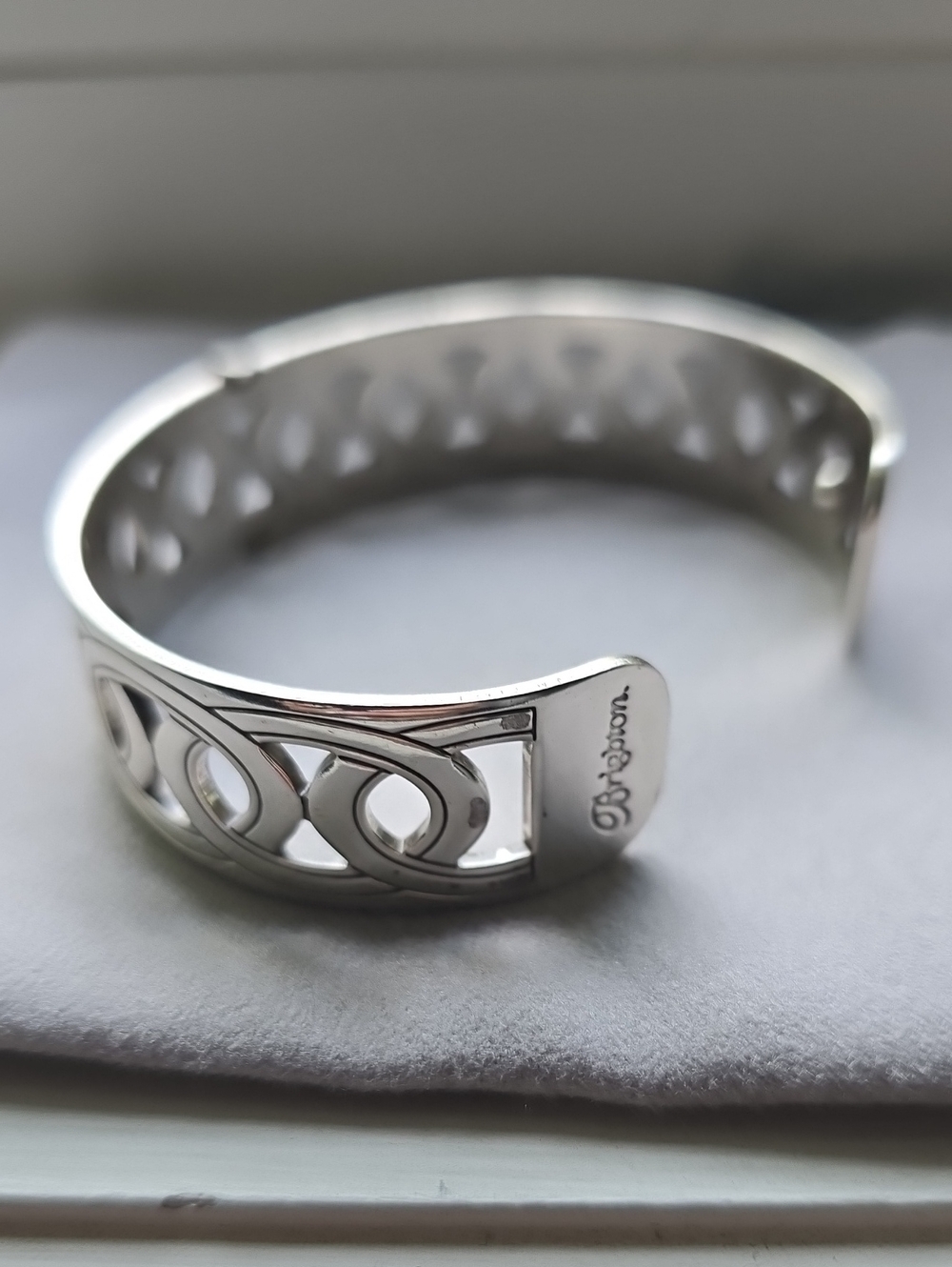 Brighton Interlok Silver Link Bracelet - Classic Celtic Knot Design